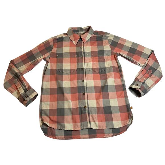Carhartt Women's Fairview Plaid Shirt Button Up Shirt Size Small Roll Tab Sleeve - Picture 2 of 8